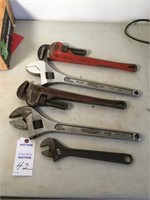 Diamalloy adjustable wrenches; pipe wrenches