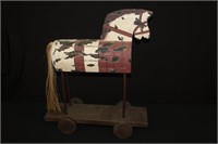 Painted Horse Decor w/ rebar legs 25"
