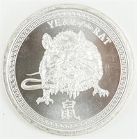 Coin Year of the Rat .999 Silver Round 1 Oz.