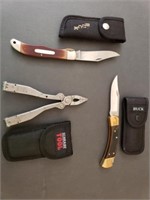 2 knives & multi tool