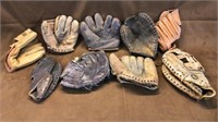 Ball gloves lot
