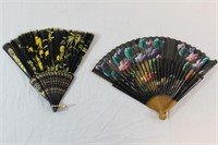 Embroidered Floral Hand Fan