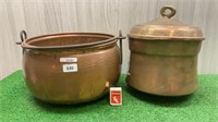 BRASS FIRE POT & CANNISTERS