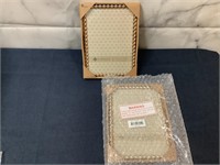 A  pair of Gold Rope Colour Frames 5"  x 7"