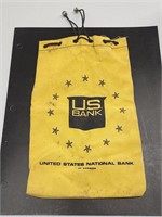 Vintage US Bank Canvas Change Bag