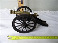 Cast Iron W/Brass Cannon