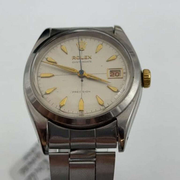Rolex oyster date 35mm automatic gold markers