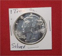 1 Troy oz Silver Mercury Round