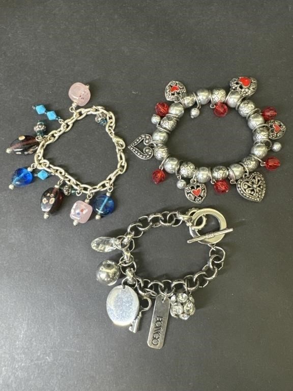 Three Charm Bracelets