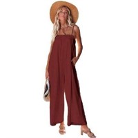 Spaghetti Strap Jumpsuit - Wide Leg - Size Small