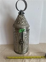Metal lantern decor- 18" tall