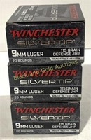 9mm Luger 115 Grain Winchester 60 Rounds