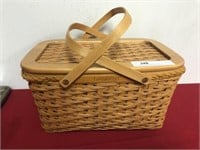Longaberger Small Picnic Basket with Lid