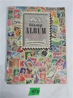 Allbum with a number of stamps & fish collection