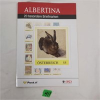 Albertina folder with 20 Austrian mint stamps