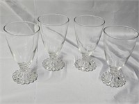 FOUR 5.5" ANCHOR HOCKING BOOPIE GLASSES