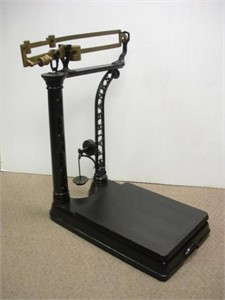 Fairbanks Vintage Cast Iron Scale  27 inches tall