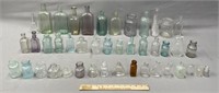 Antique Glass Bottles Lot Collection
