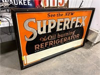 Superflex Oil Burning Refrigerator Sign