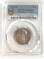 1924-S Standing Liberty Quarter PCGS AU Detail