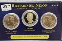 RICHARD NIXON PRESIDENTIAL DOLLAR 3 PIECE SET