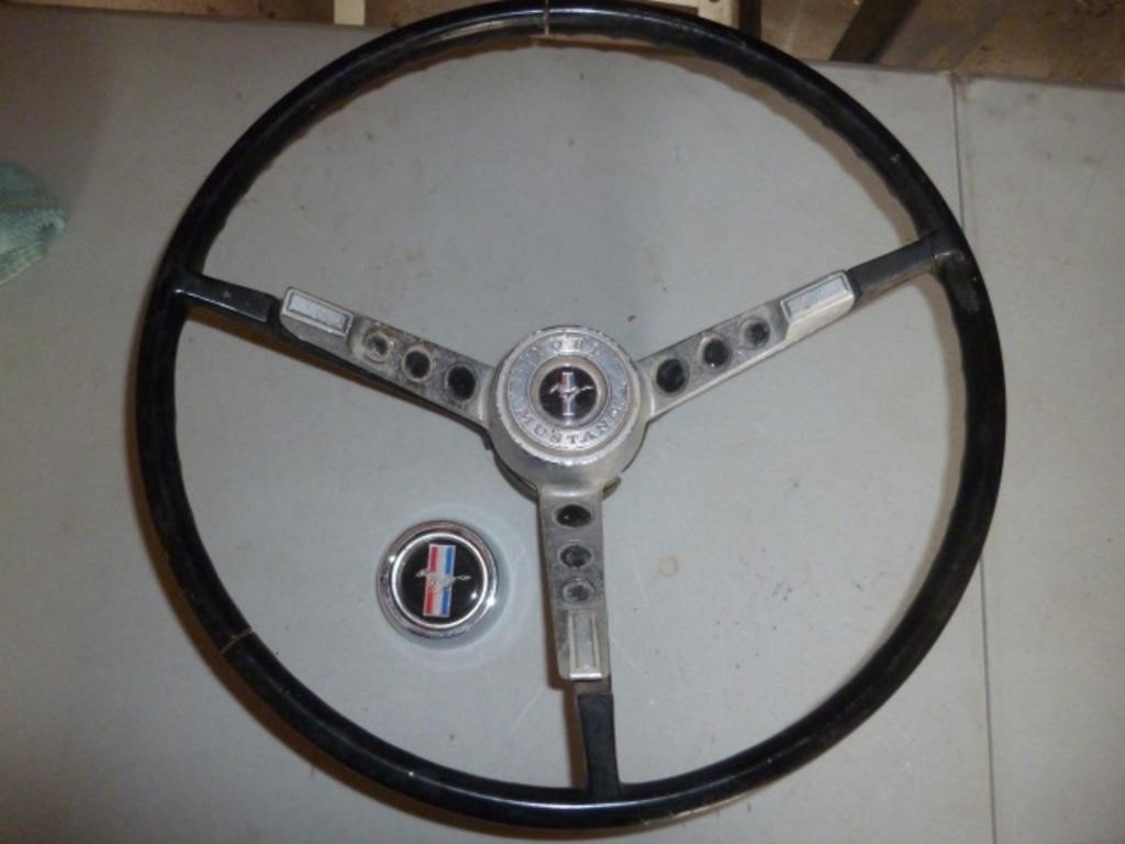 Vintage Ford Mustang Steering Wheel & Hub Cover