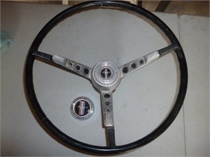 Vintage Ford Mustang Steering Wheel & Hub Cover