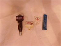 4 beer tapper handles: Michelob - 3 Stroh's