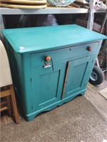 1 Drawer over 2 Doors Green Washstand