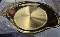 Thali Tray Gold SS PVD Coated 17" x 14.5" Qty 5
