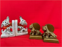 2 Sets of Vintage Lusterware Scotty Dogs Bookends