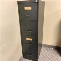 4 Drawer Metal File Cabinet w/Key         (R# 204)