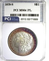 1879-S Morgan PCI MS64 PL Subtle Toning
