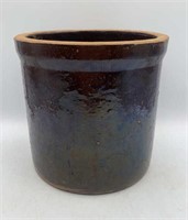 Antique Brown Stoneware Crock