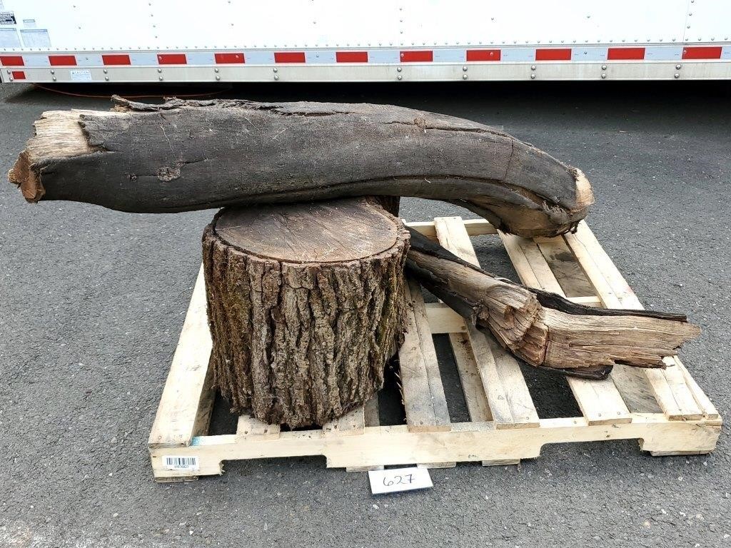 Black Walnut (?) Trunk / Stump / Logs (No Ship)