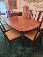 Thomasville cherry table with six chairs And