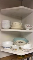Corelle bowls, Cunningham and picket bowls,