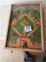 POOSH-M-UP SLUGGER BASEBALL MARBLE GAME -WORKS