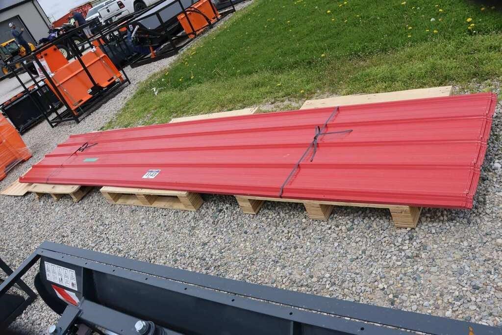40 SHEETS UNUSED RED STEEL SIDING ROOFING