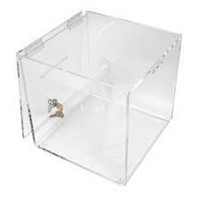 Clear Acrylic Donation/Ballot Box 10x10x10