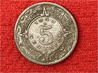 1940 Mexican 5 Centavos Coin