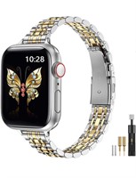 Slim Metal Band Compatible with Apple Watch Band