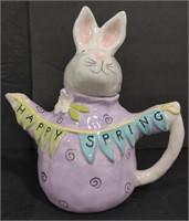 (R) Rabbit "Happy Spring" Jar approx 10"