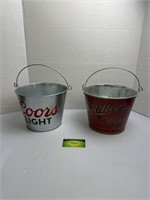 Coors Light & Miller High Life Beer Buckets