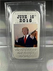1oz. .999 Silver June 16, 2015 Trump silver bar