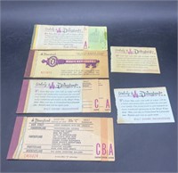 Vintage Disneyland Ticket Coupon Book - Lot of 4