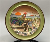 Schramberg Rooster Sundown Ceramic Plate VTG