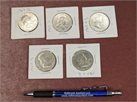 (5) 1963 Franklin Half Dollars