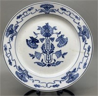 Antique NS&S N.Y. Saxony 508 Blue & White Plate