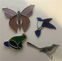 4pc Animal Stained Glass Pieces+